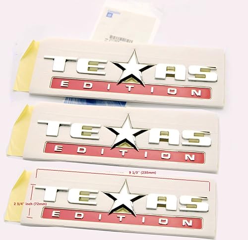 Miniatura 5 de yoaoo 3 x OEM Genuine Texas Edition Emblema Insignia para Chevrolet Sierra 07  15 Silverado y gm GMC (3pcs cromado)