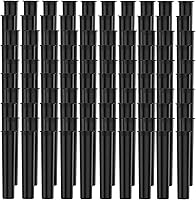 Urekt 100 Pack 116mm Black Pop Top Pill Tubes - Child Resistant, Waterproof, BPA Free Storage for Pre-Rolls, Pills & Spices