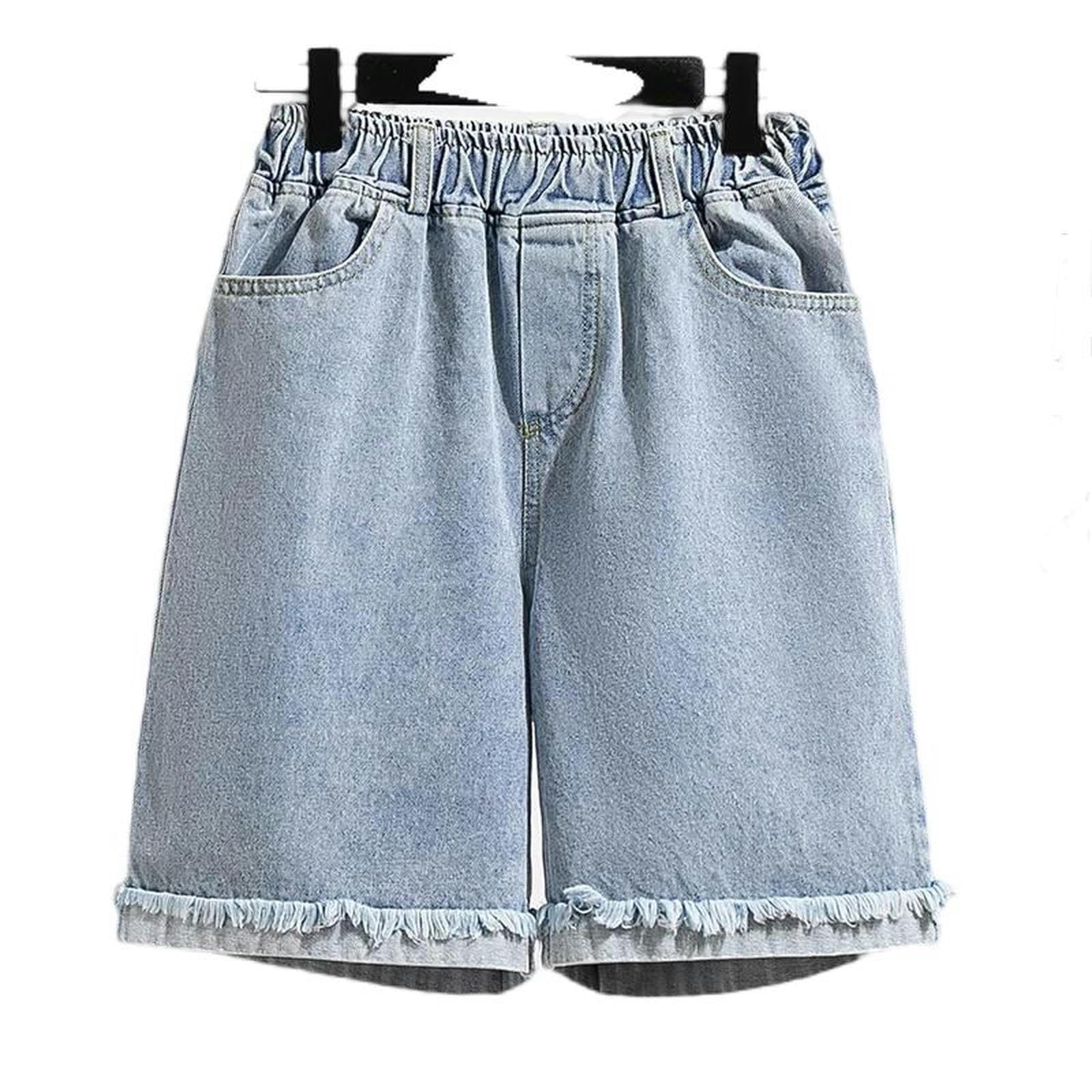 Short en jean femme taille haute grande taille extensible bleu XXL pour un confort quotidien
