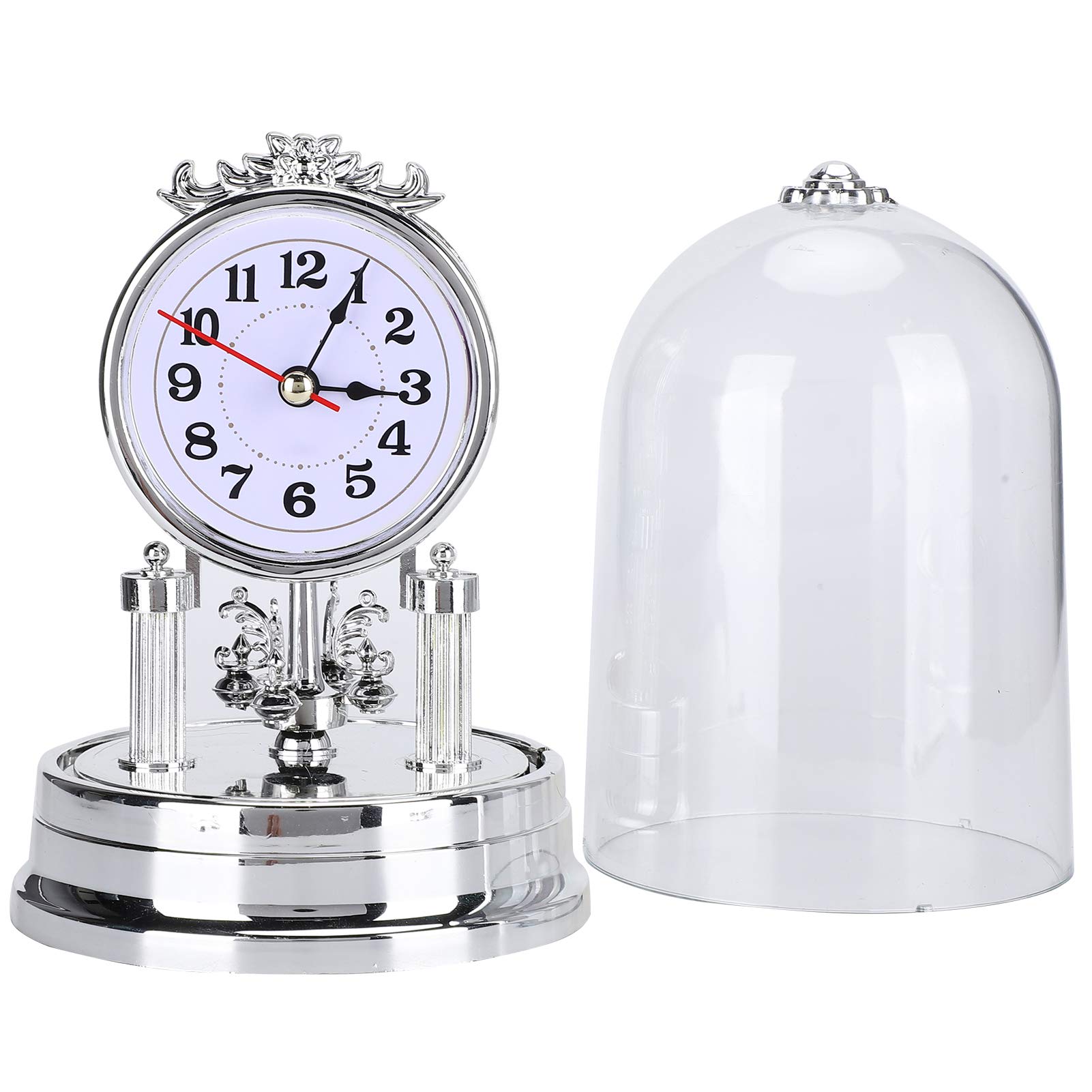 Orologi da camino, silenzioso orologio da tavolo europeo senza ticchettio retrò orologi da scrivania alimentato a batteria silenzioso orologio da tavolo antico per soggiorno, ufficio casa