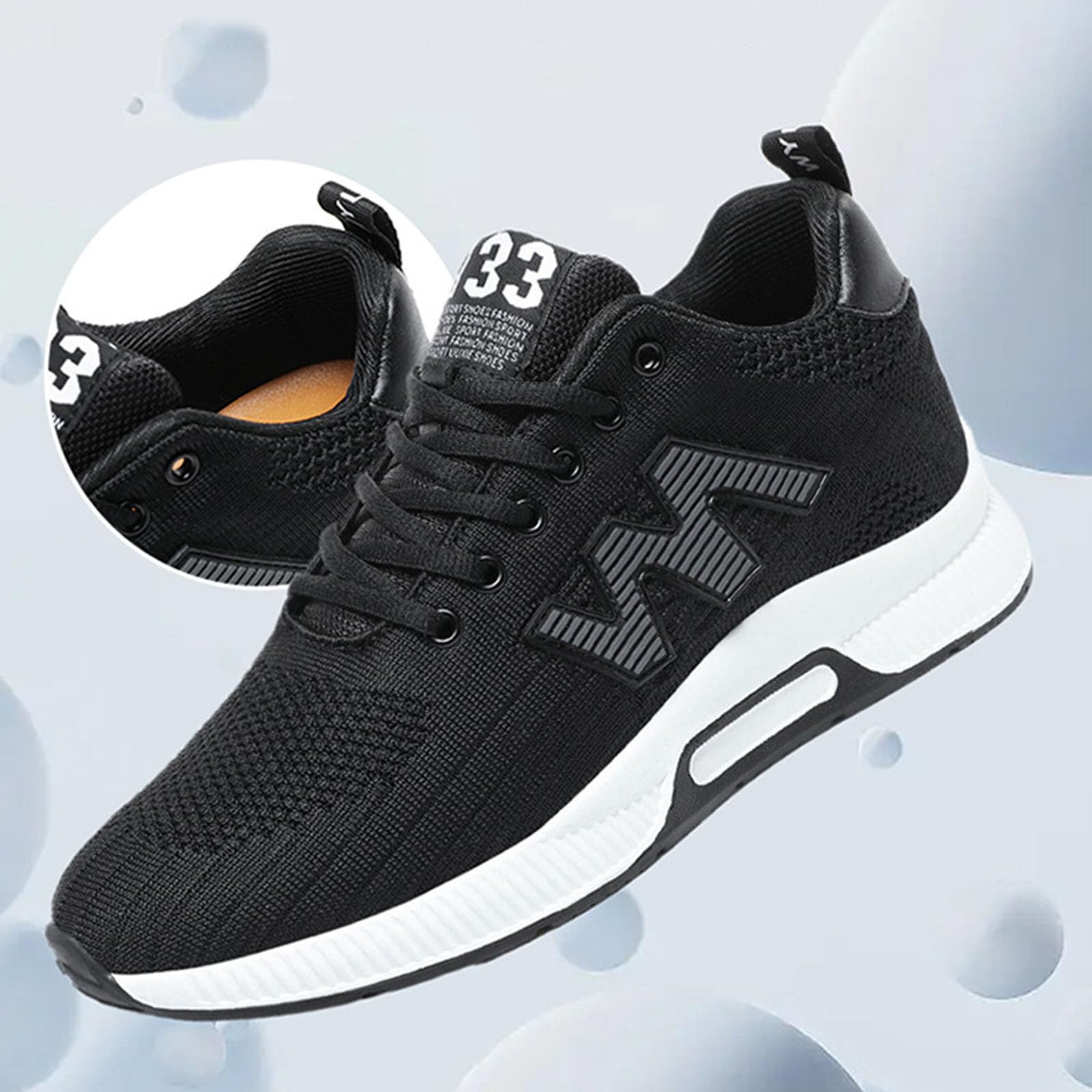 Genérico Zapatos Deportivos de Malla para Hombre diseño Ligero y Transpirable con Cordones tacón Oculto Elevador de 10 cm Calzado Informal de Entrenamiento