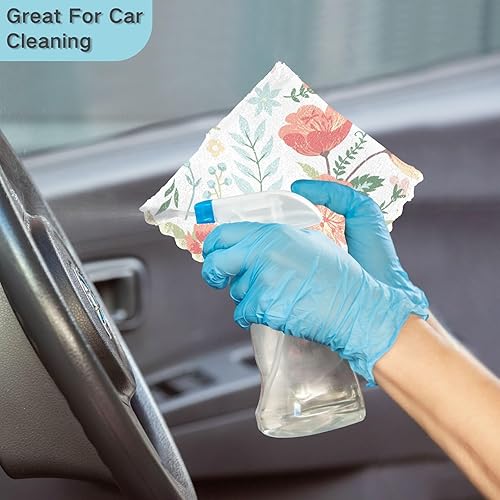 Miniatura 7 de Cute Birds Flowers Soft Decorative Kitchen Towels Microfiber Quick Dry 6 Pack Tea Towels for Kitchen for Countertop Sink