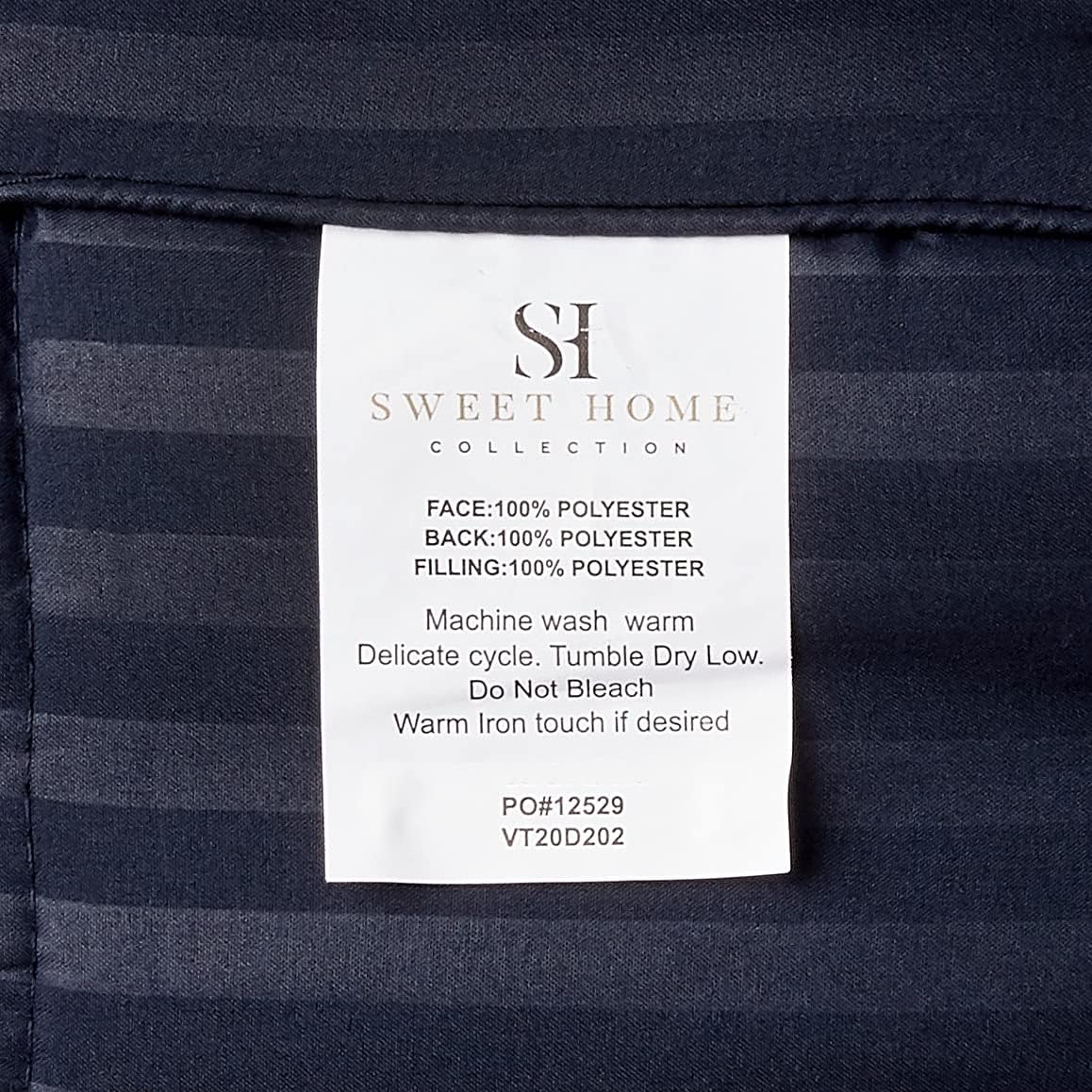 Twin Comforter Set 6 Piece Bed in a Bag with Bed Skirt, Fitted Sheet, Flat Sheet, 1 Pillowcase, and 1 Pillow Sham, Twin, Dobby Navy