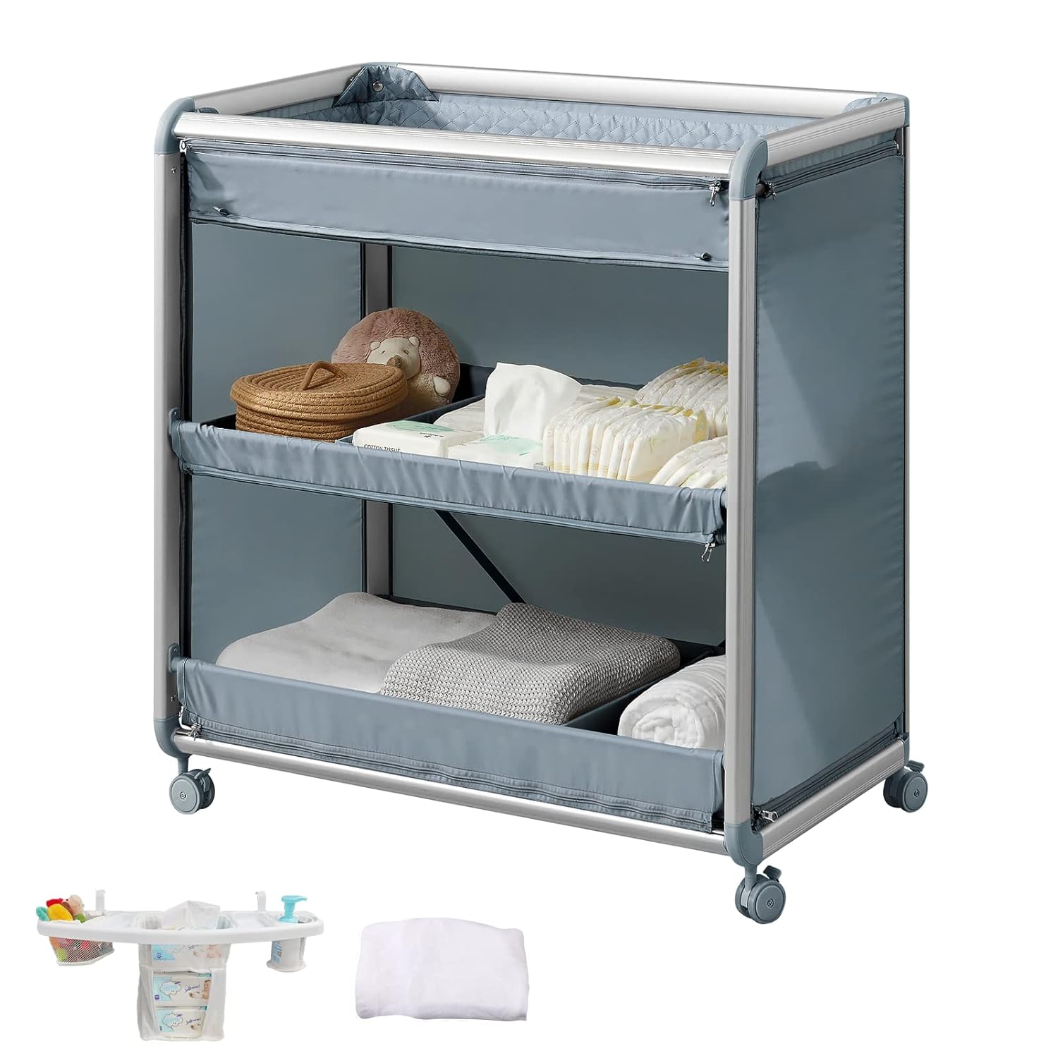 Changing Table Baby Changing Station with Wheels, Portable