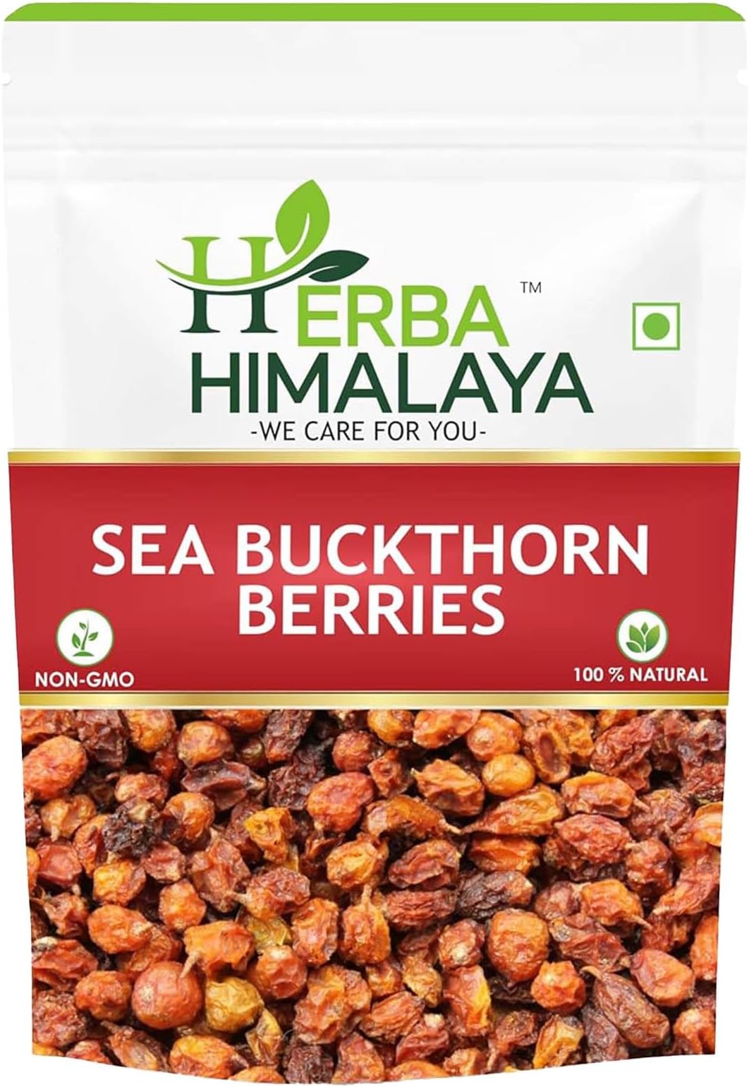 Herba Himalayan Sea Buckthorn Berry 100g Natural Dried Superfruit Rich in Omega Fatty Acids with Vitamin C and E Perfect for Snacking Smoothies and Healthy Recipes
