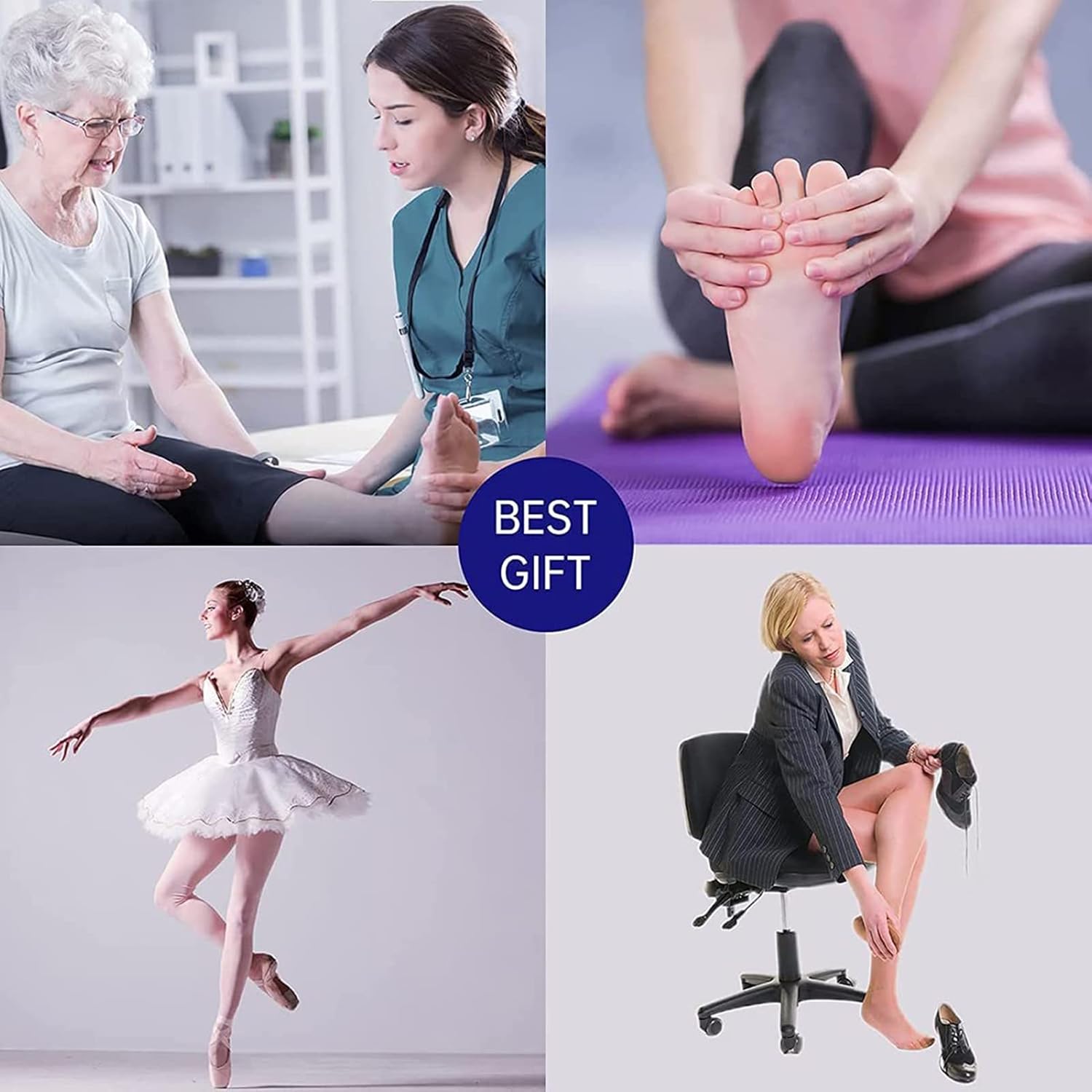 ETHORY Hallux Valgus Corrector, Big Toe Straightener Bunion Corrector Adjustable Knob, Hallux Valgus Correction Orthopedic Supplies, Adjustable Fixable Bunion Splint