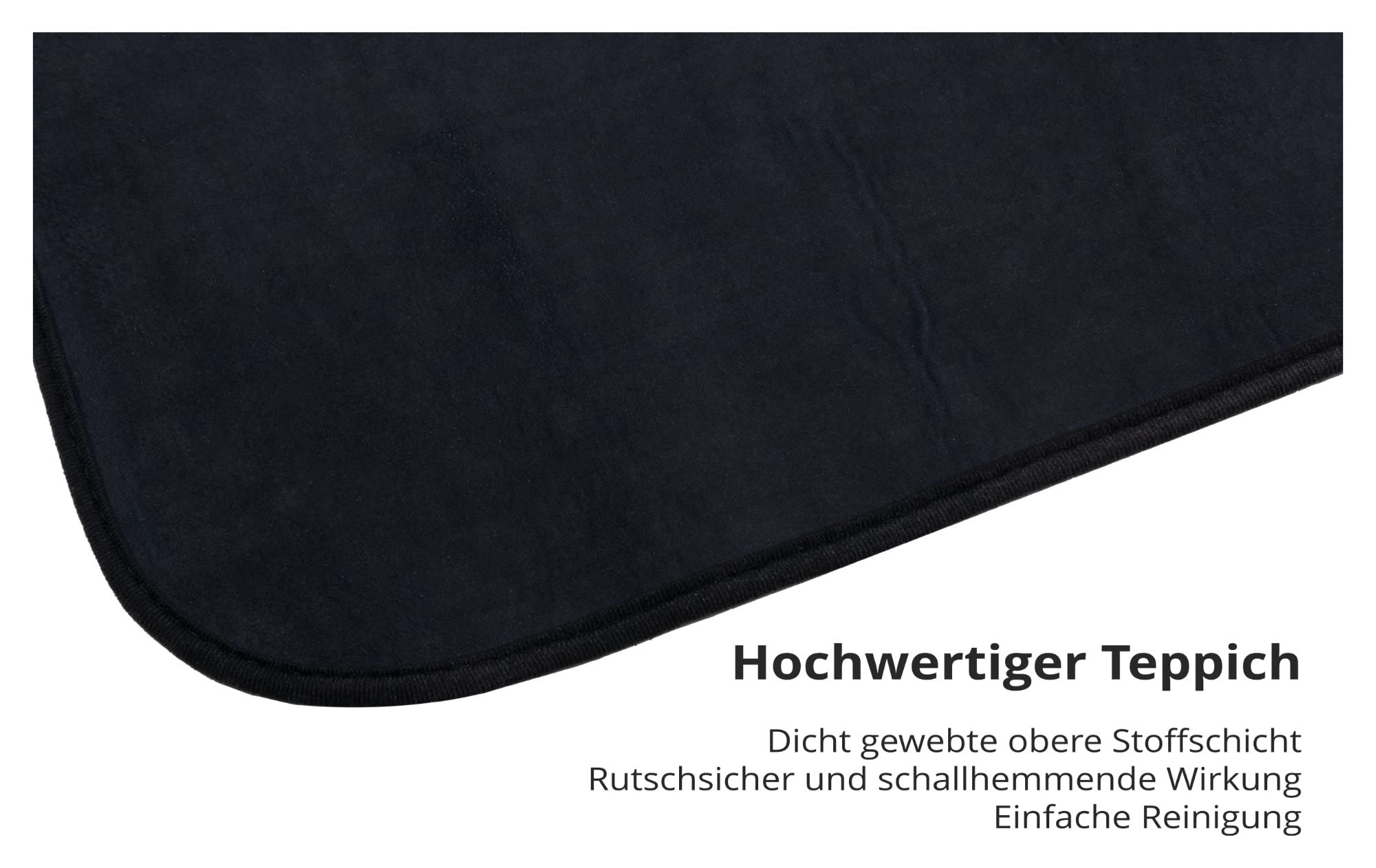 Stagecaptain DTB-1620 BK Tappeto per batteria nero 160x200 cm, superficie a tessitura fitta, fondo antiscivolo, fascia a strappo e borsa per trasporto.