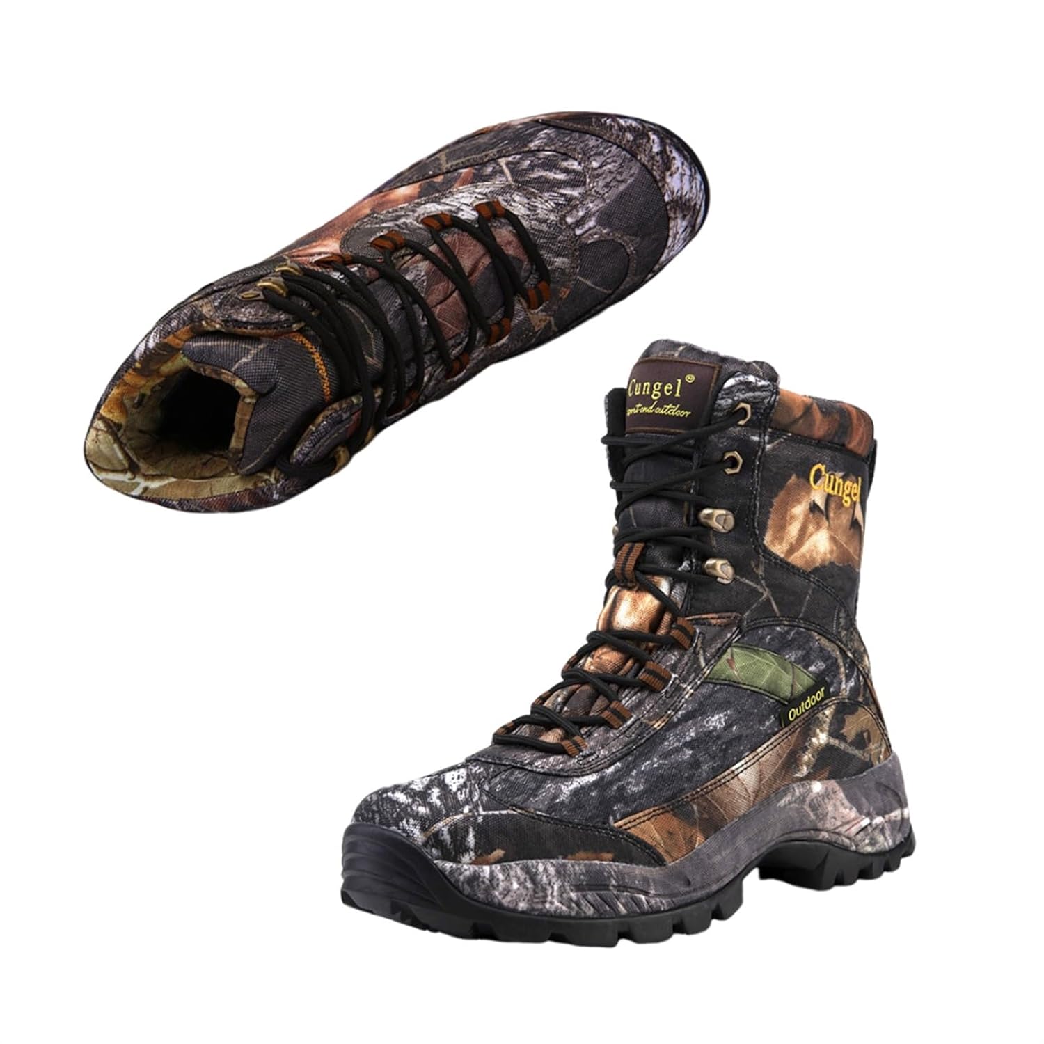 Botas Militares Dos Homens, Botas De Caminhada Camufladas De Cano Alto Para Homem Com Atacadores Antiderrapantes, Botas Táticas Militares De Caminhada Impermeáveis da…