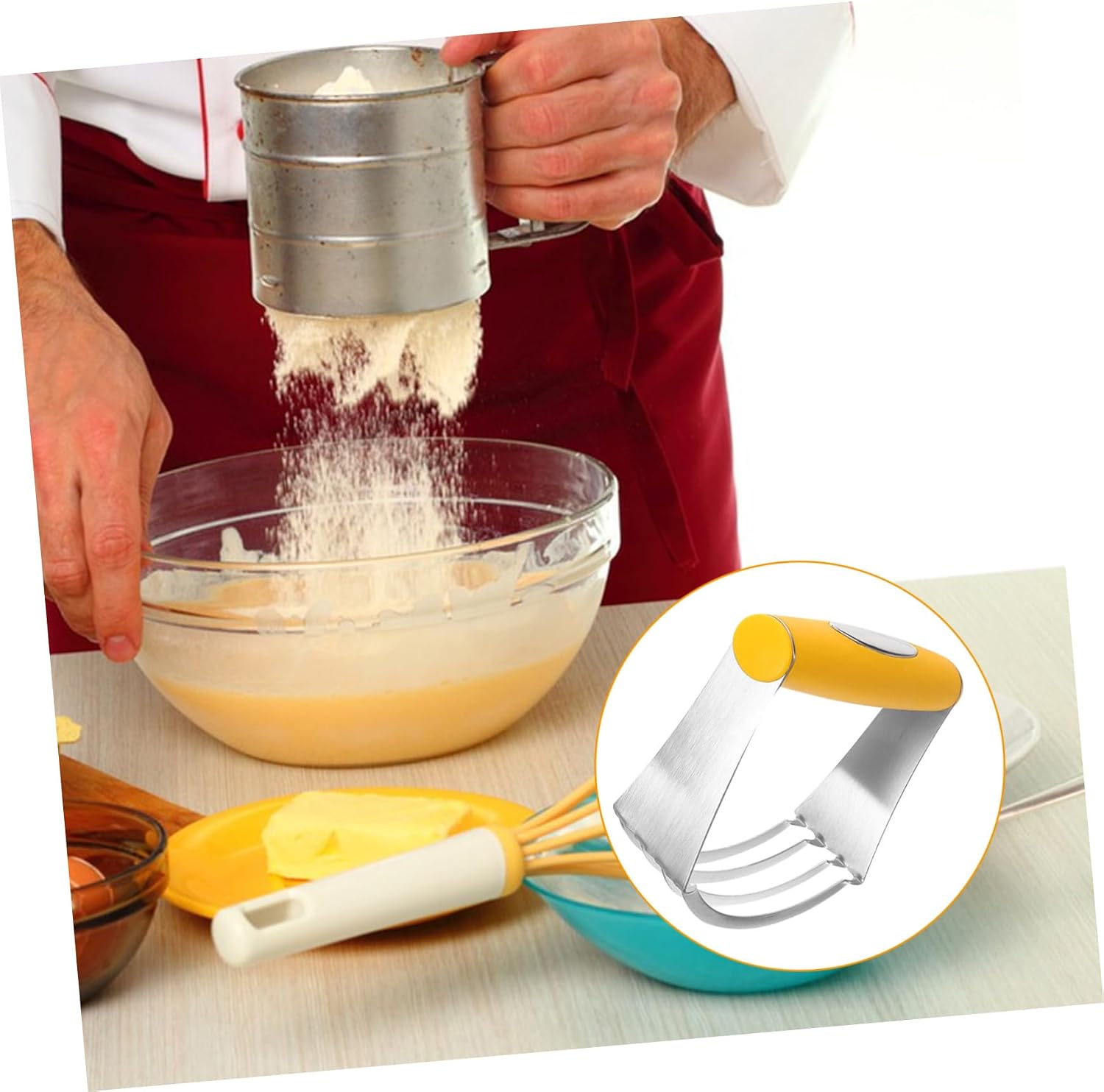 Stainless Steel Pastry Dough Blender and Cutting Butter Mixing Flour