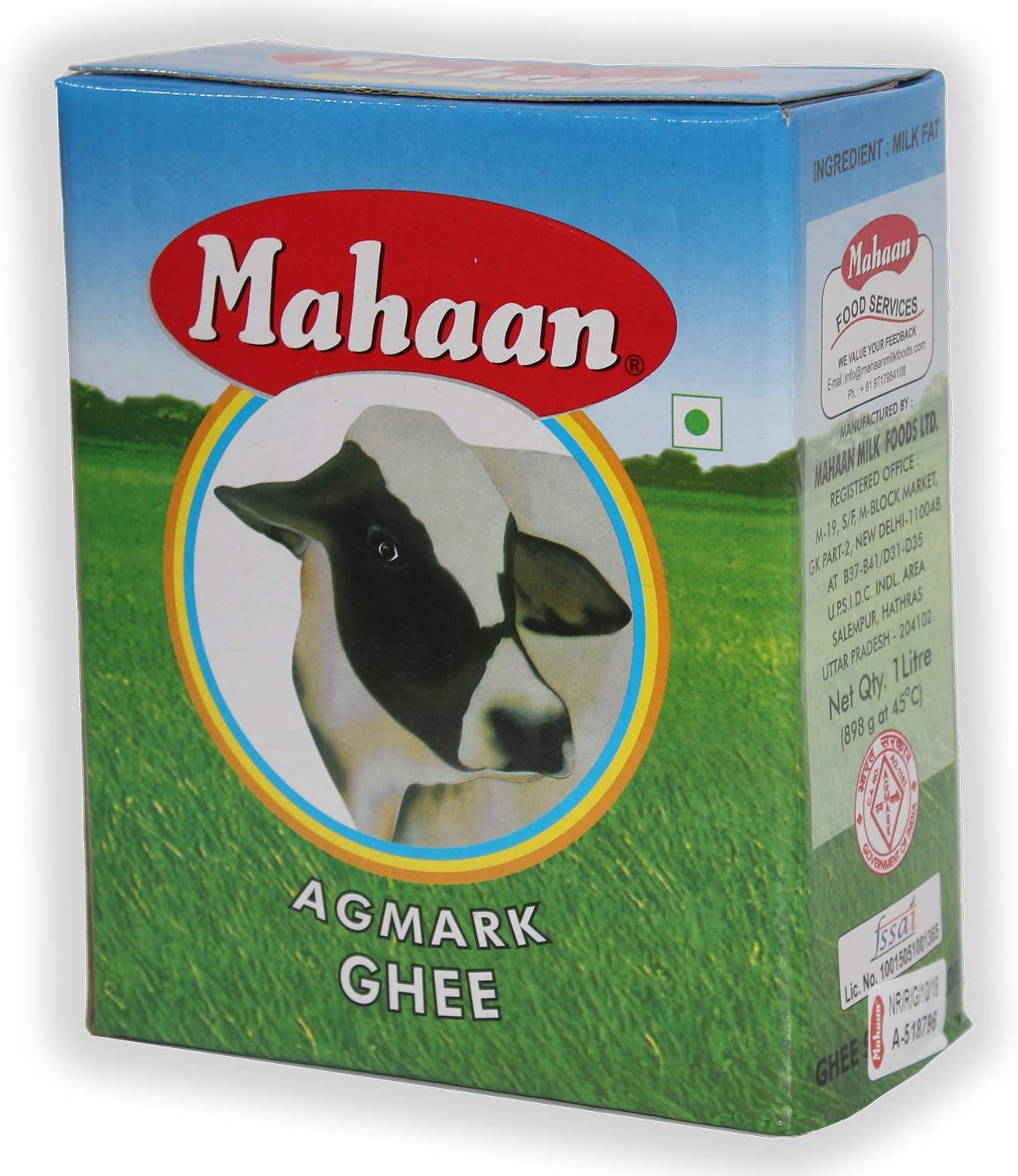 Mahaan Pure Desi Ghee 1 Litre Pack (Agmark Certified)