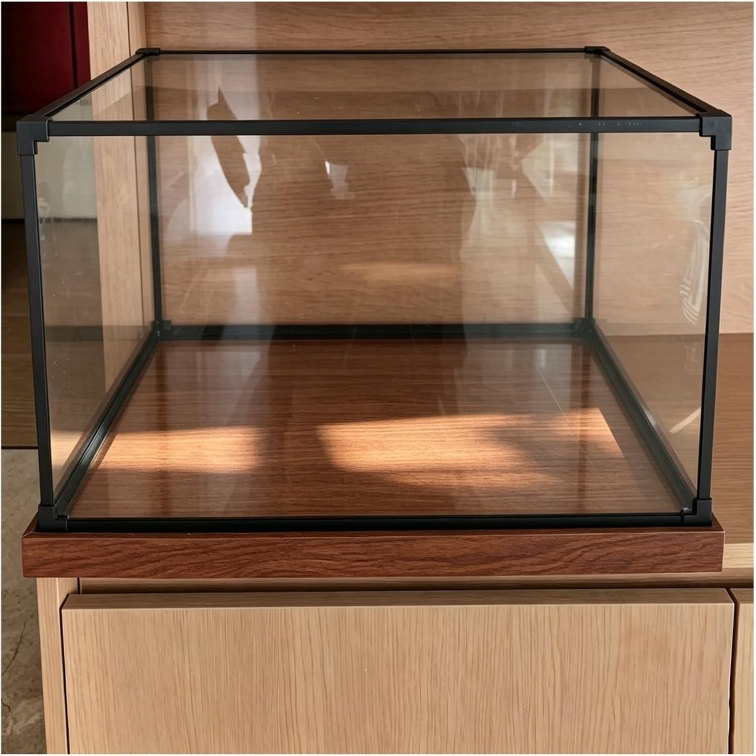 Custom Acrylic Display Box for Watches/Jewelry | Removable Dustproof C Box with Base, Collectible Organizer (Brown, 50x60x50cm/20x24x20 in)