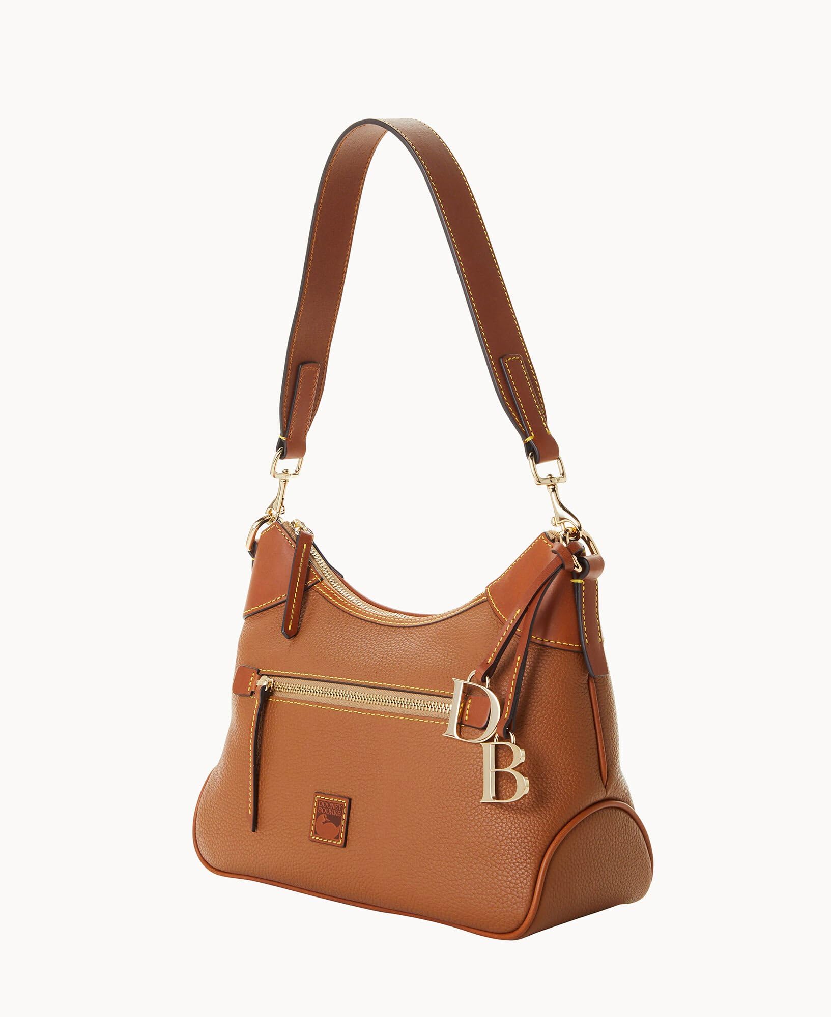 Dooney & Bourke Handbag, Pebble Grain Hobo Shoulder Bag - Brown