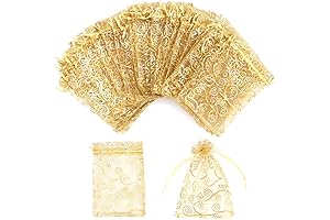 Marvelous Gold Organza Gift Bags for Precious Moments