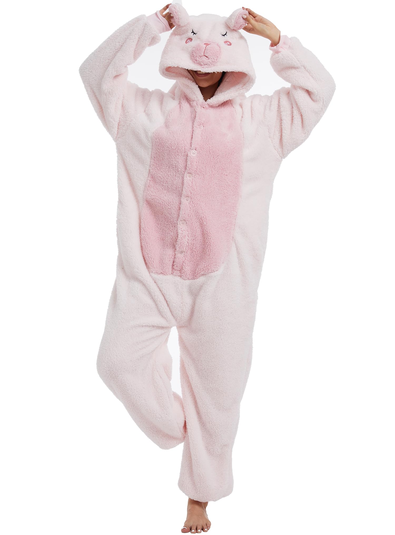 LATH.PIN Pyjamas Jumpsuit Panda Unisex Adult Animal Onesie Cosplay Halloween Carnival Costumes Women's Pyjamas Animal Costumes Winter, M