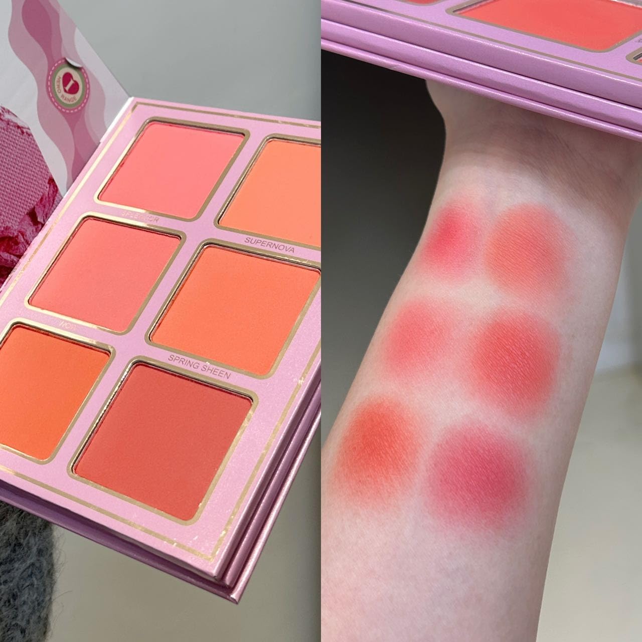 Professional Makeup Palette Book, 78-Color Kit, Pink, 48 Eyeshadows, 6 Highlighters, 6 Blushes, 12 Lipsticks, Portable Travel Set - Image 4