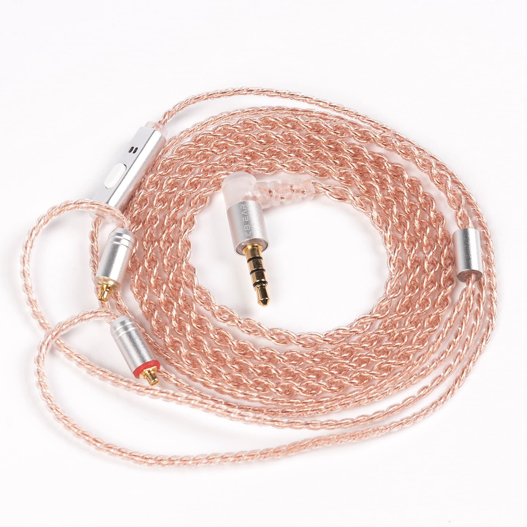 Yinyoo 16 Core Silver Plated Upgrade Earphone Cable, Upgraded 2PIN Detachable Earphone Cable Replacement Earphone Wire 3.5mm Plug for KZ ZST AS10 TRN V80 V90 CCA C10 C16 — view 68