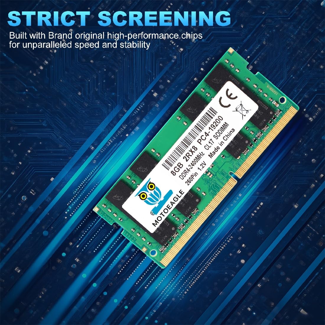 8GB DDR4 RAM 2400MHz SO-DIMM PC4-19200 DDR4-2400T CL17 Non-ECC