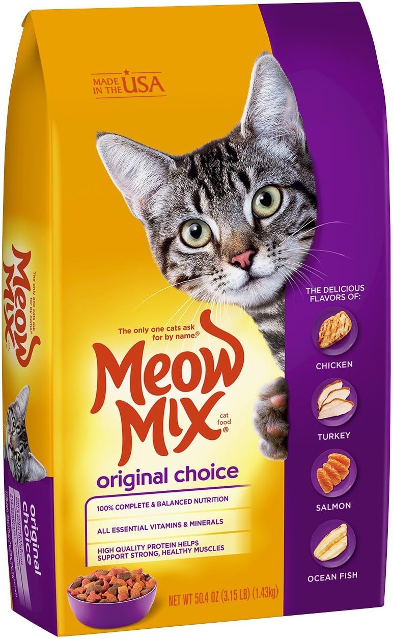 Meow Mix Original Dry Cat Food, 3.15 Lb (Pack Of 3)