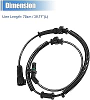 Vista 7 de X AUTOHAUX Kit de sensor de frenos antibloqueo de rueda para Ram 1500 2013-2022 Sensor de velocidad de rueda ABS delantero izquierdo derecho que