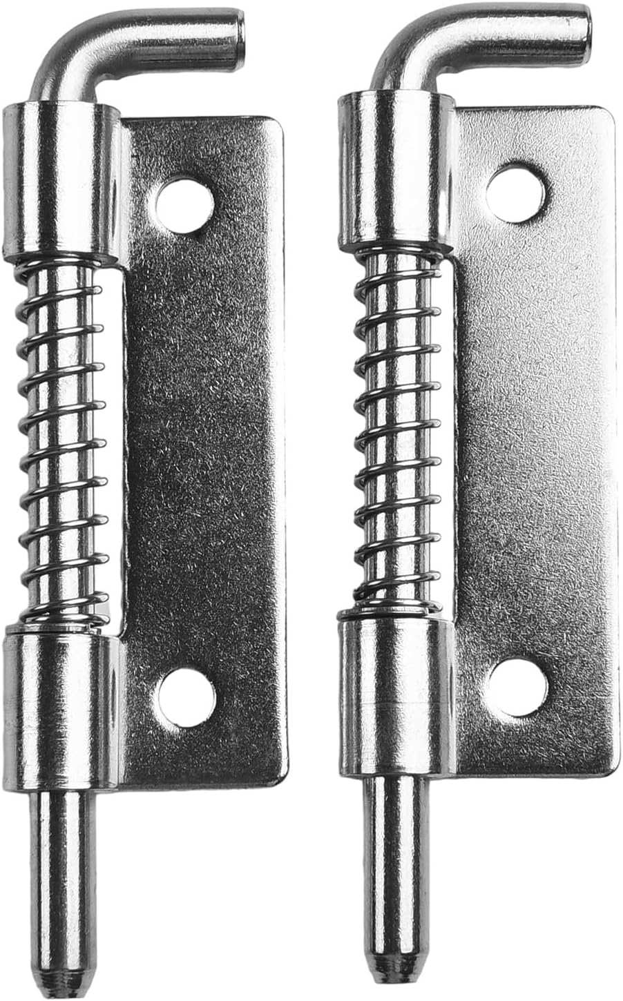 2Pcs Garage Door Lock Latch Spring Latch Stainless Steel Spring Bolts Latches Security Bolt Latch Cabinet Hinges Hardware(89MM-Right)