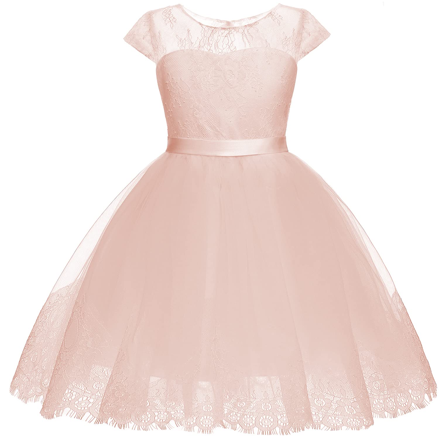 Photo 1 of Abaowedding First Communion Dresses Flower Girl Dress Lace Up Communion Dress Ball Gown Girl Dress 4 Z-pink