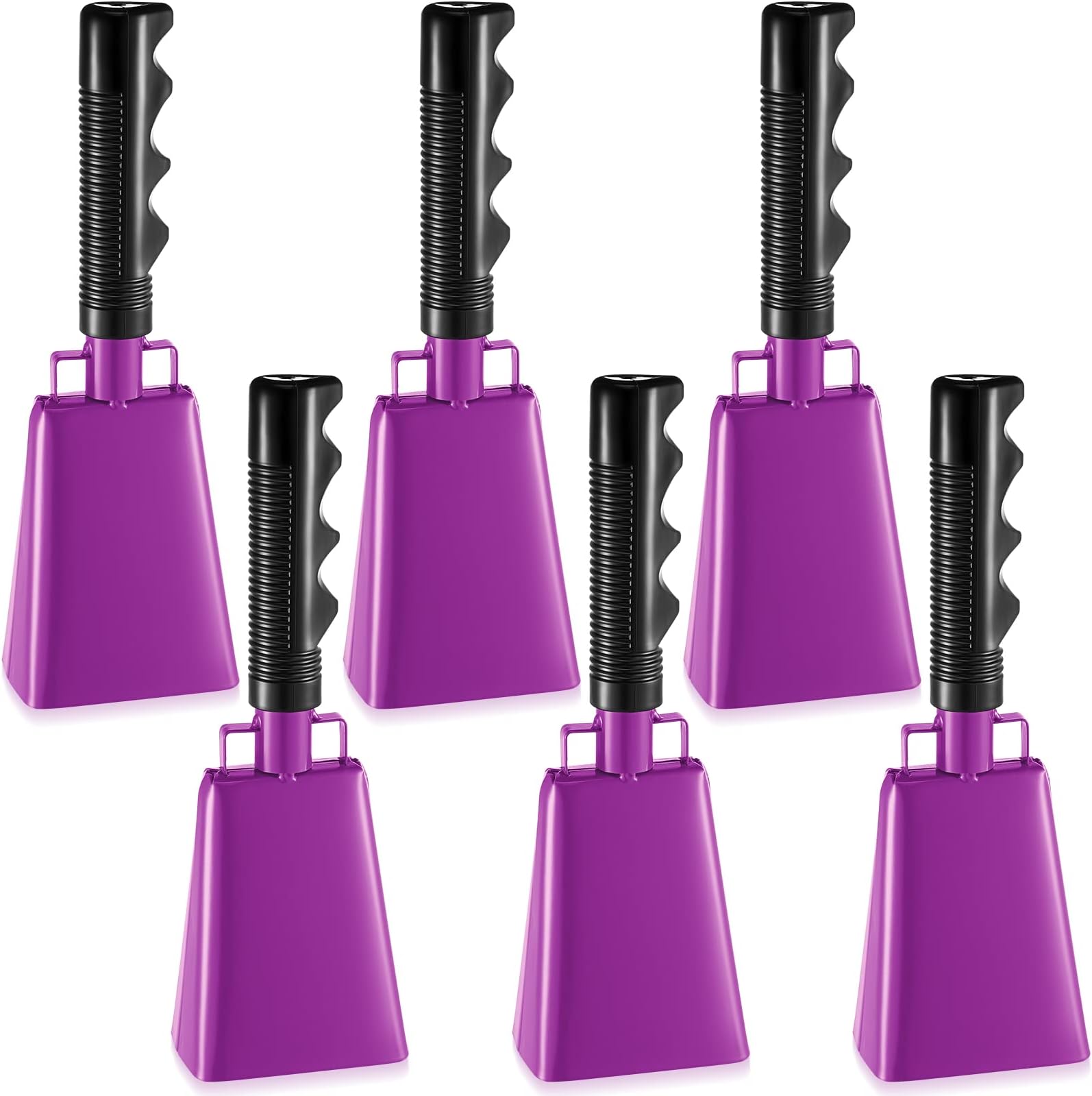 Treela 36 Pcs Metal Cowbell Noisemakers with Handles, Cow