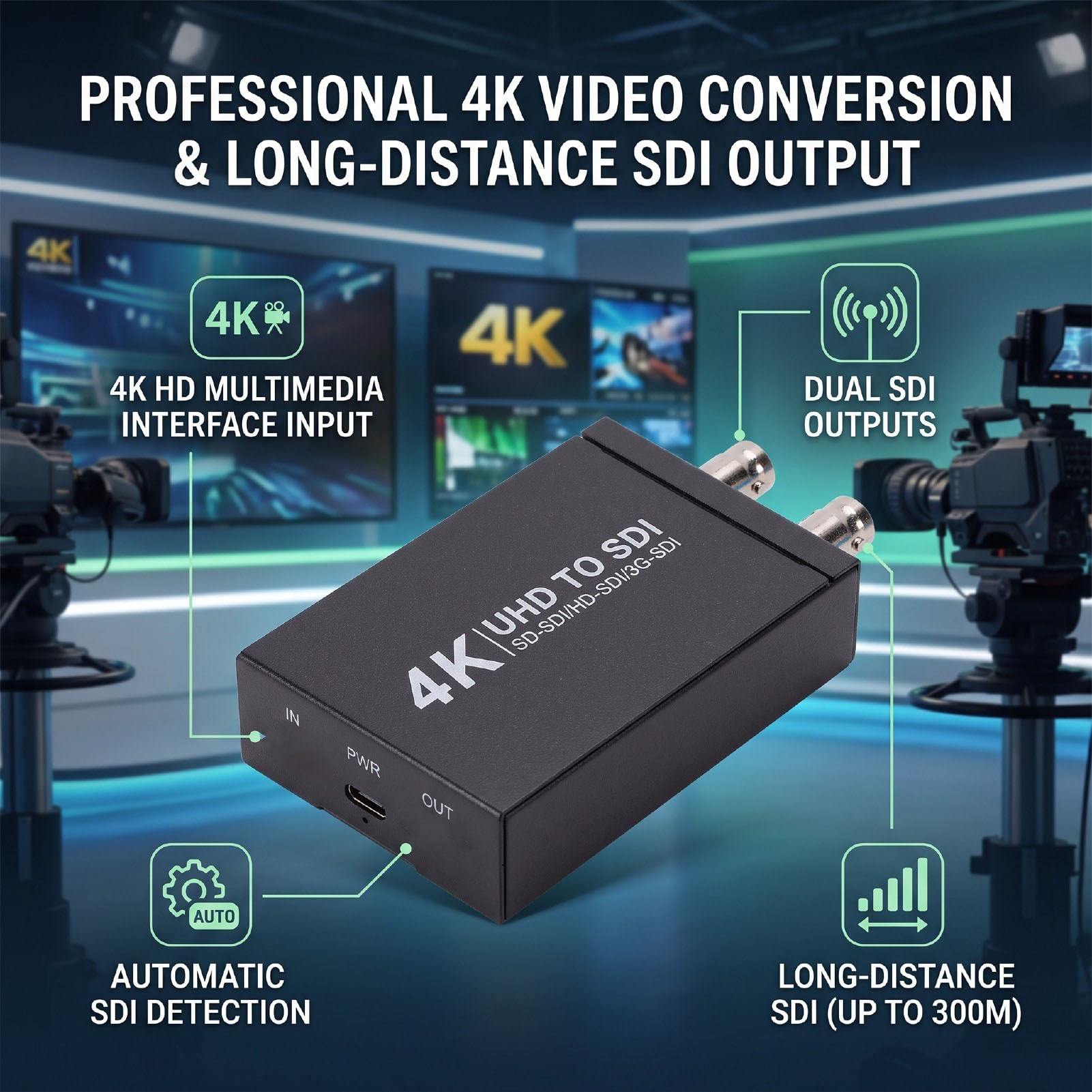 Annadue Interfejs Multimedialny HD na Konwerter SDI 4K z pętlą