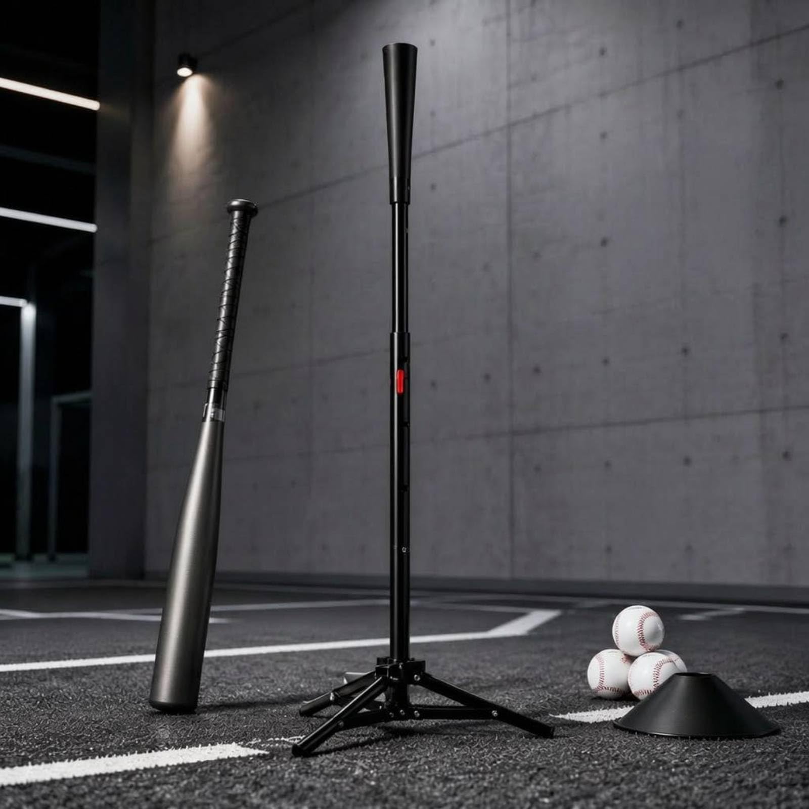 Batting Tee klappbar Baseball-Schlag-Tee Stabiler Dreifuß Baseball-Teestand für Kinder, Baseballplatz, Softballfeld