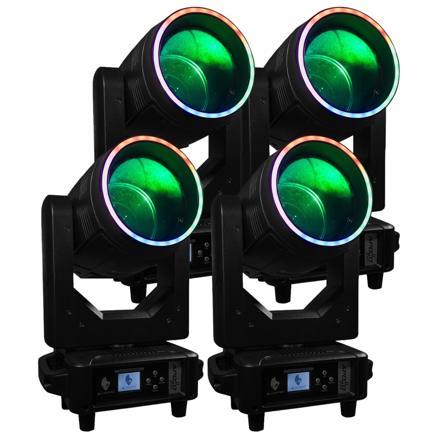 ALIENPRO Apollo 8R Mini Moving Head LED Light with rainbow effect