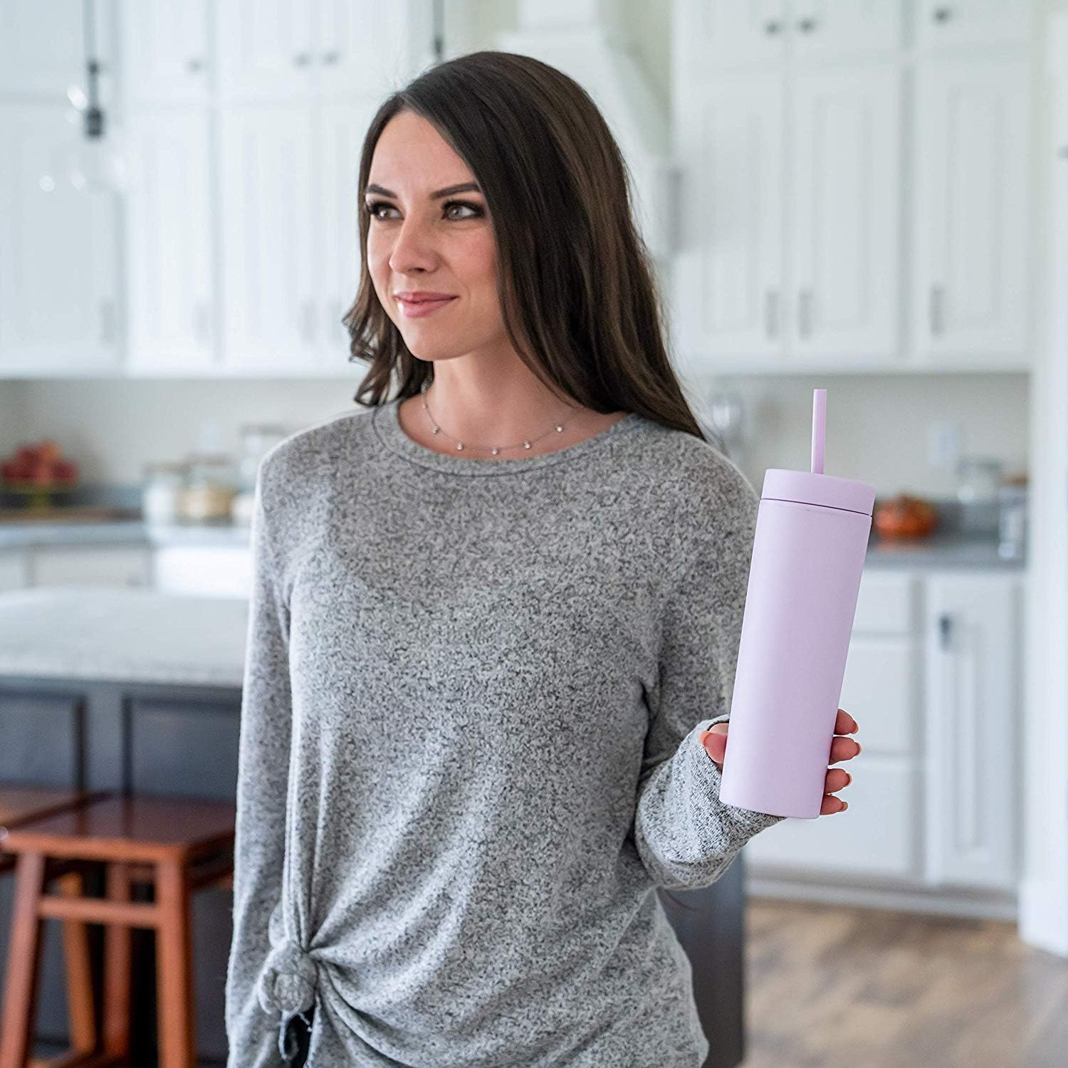 Featured Product SKINNY TUMBLERS (4 pack) Matte Pastel Colored Acrylic Tumblers with Lids and Straws |16oz Double Wall Plastic Tumblers With Straw Cleaner INCLUDED! Reusable Cup With Straw | Vinyl DIY Gifts