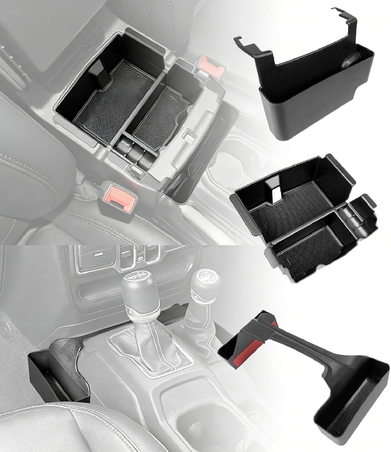 Front Door Pocket Cup Holder Organizer Compatible with 2007-2018 Jeep Wangler JK JKU Rubicon Sahara Accessories, Metal Door Side Insert Storage Box Expansion Accessories Replace Sagging Net