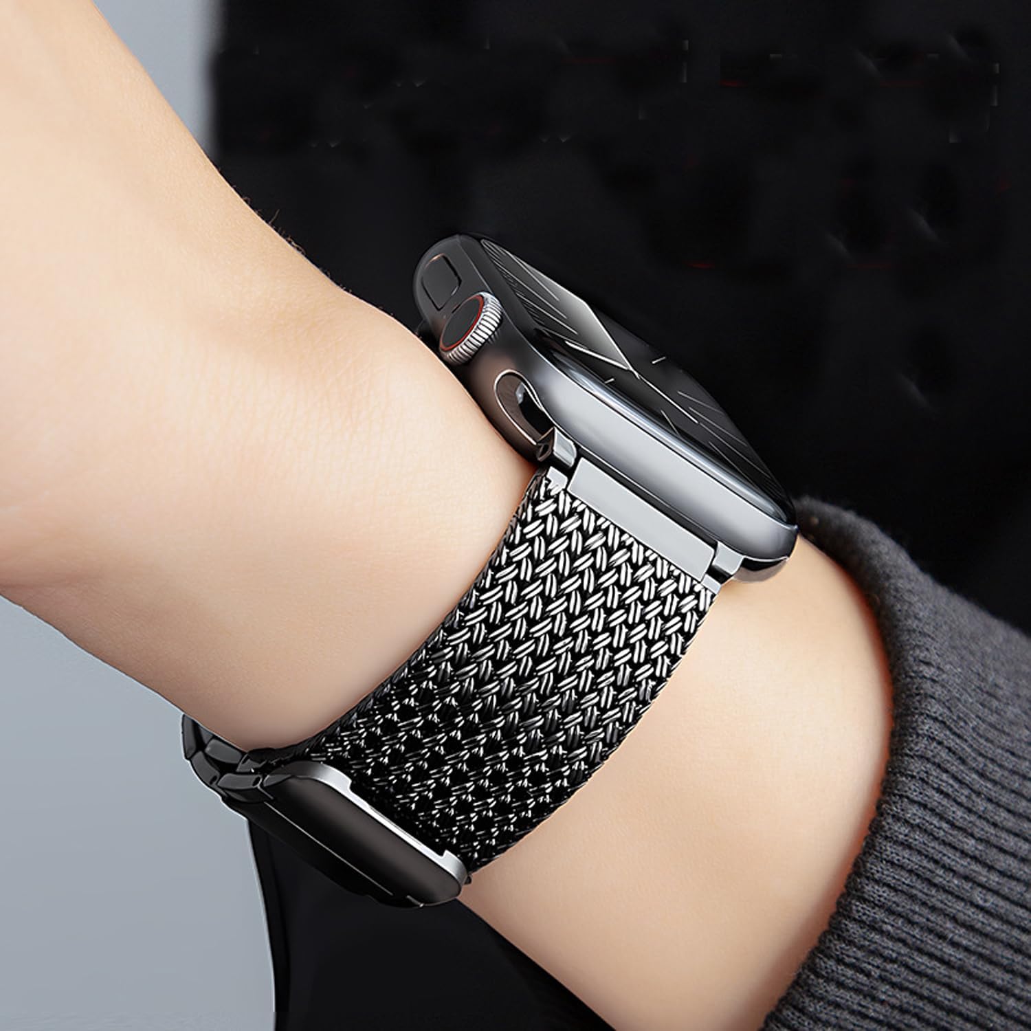 Compatible with Apple Watch Ultra Band 38mm 40mm 41mm 42mm 44mm 45mm 46mm 49mm Series 10/9/8/7/6/5/4/3/2/1iwatch bands,Luxury Monogram Retro Soft Strap Replacement Sport band for Women Men