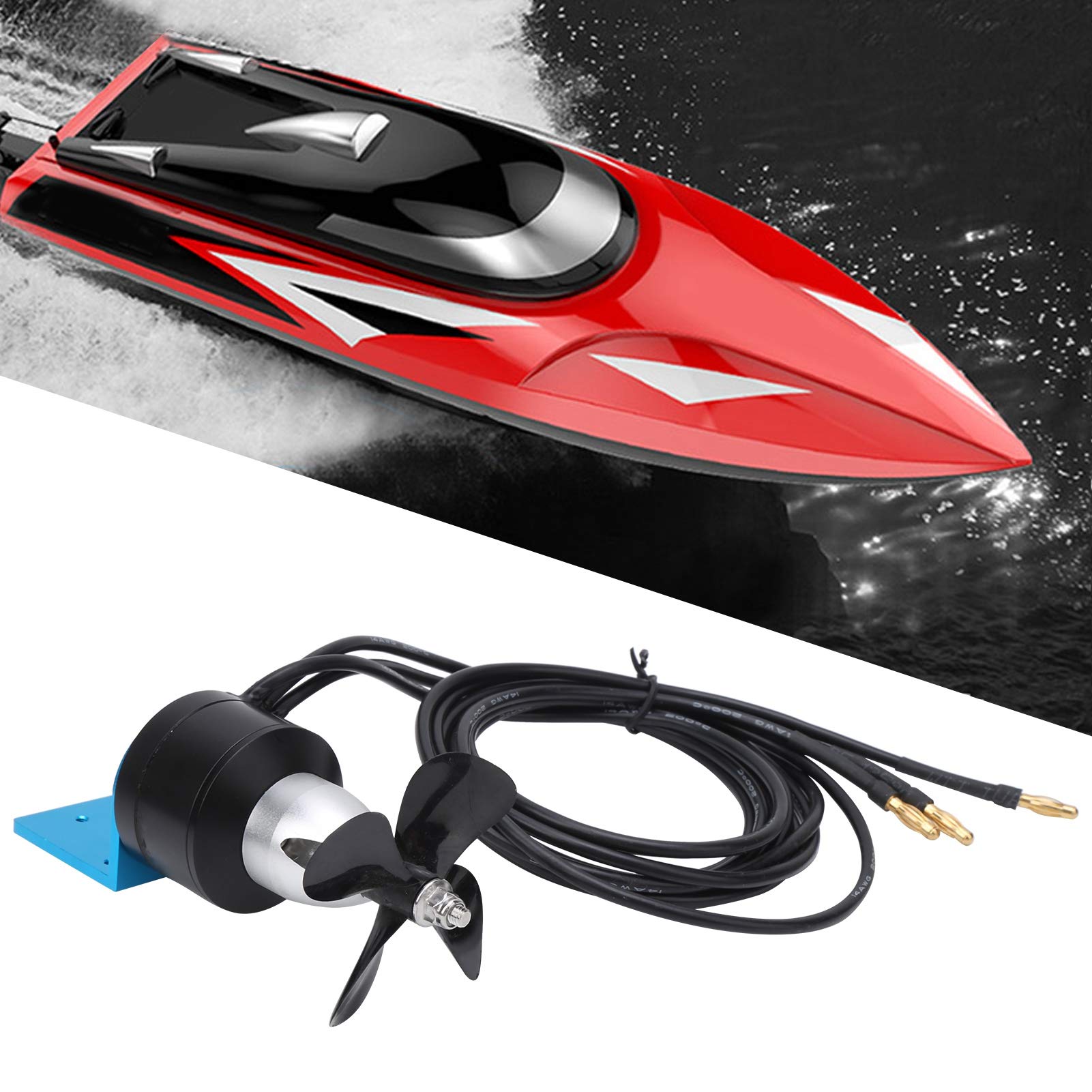 Propulseur Sous-marin KYO 4T PRO, 12 à 25,2 V Haut Rendement Propulseur Sous -marin à Moteur sans Balais étanche, Kit de Moteur de Kayak pour Bateau à Appâts de Pêche RC (CW