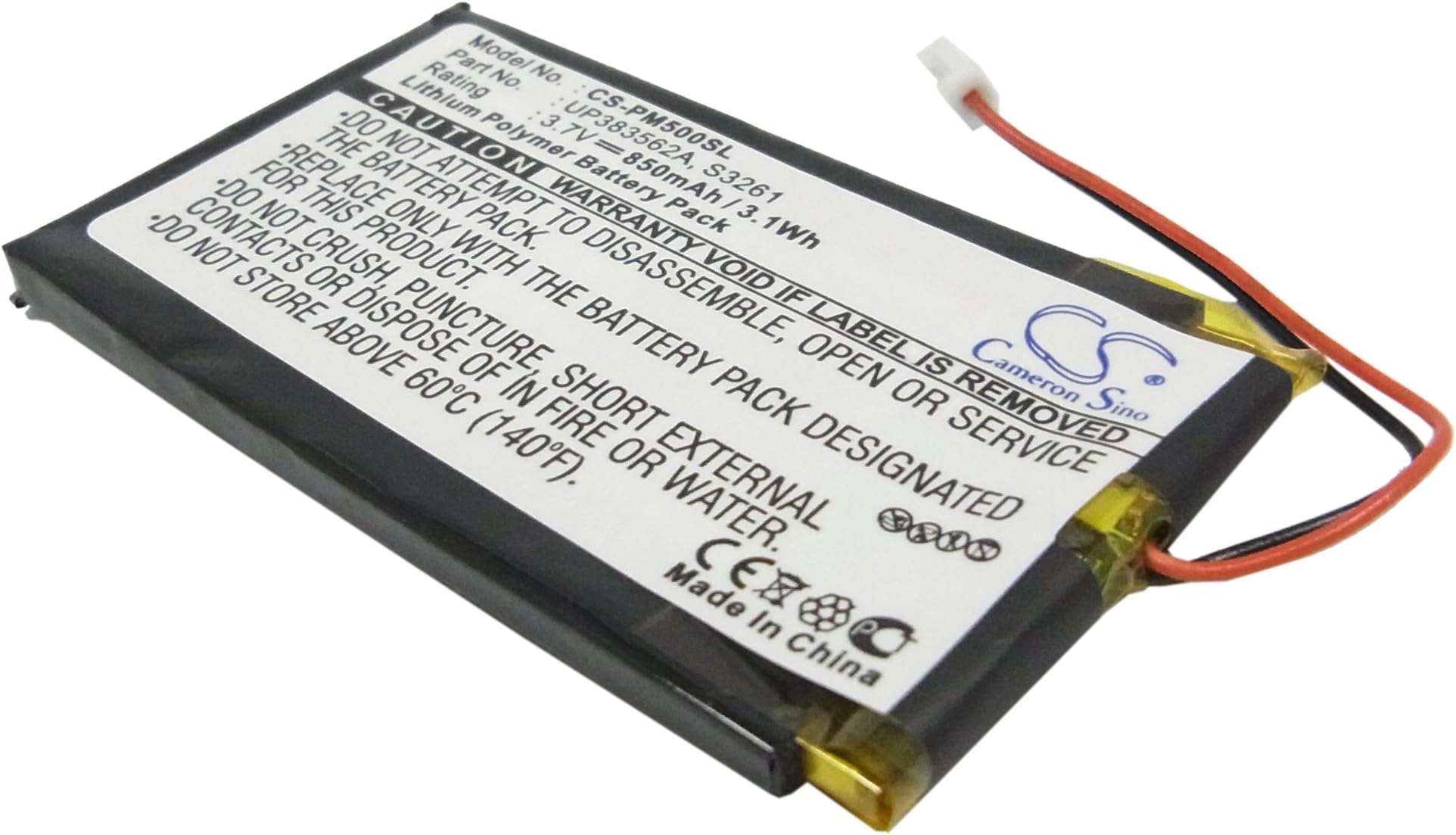 Replacement Battery for Palm M500, M505, M515 Part NO IA1TB12B1, ICF383461, LAB363562B