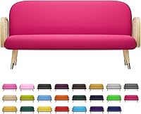 Vista 10 de MoNiBloom Funda para futón de tamaño Queen, elástica, sin brazos, funda para sofá sin brazos, protector de muebles, duradera y lavable, con Cereza