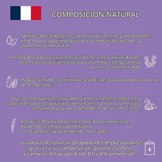 Foto 4 de 6 de NEOVÉTO - Vermipurge - Vermifugo para Perros en Comprimidos Naturales