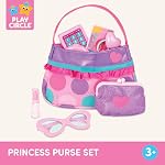 Battat Toy Purse, Play Circle Princess Purse Set, Dress-Up Play, Playset | Includes handbag, coin purse, phone, lipstick, compact, credit card, glasses and keys for pretend play, Playset, 3+ Years