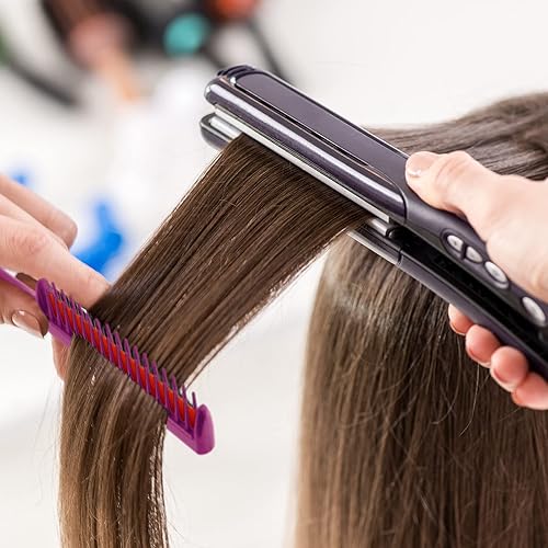 Miniatura 5 de Juego de 3 cepillos de pelo con peine de púa de burlas que incluye elevación de carbono negro con punta de metal, peine de cola de rata de triple