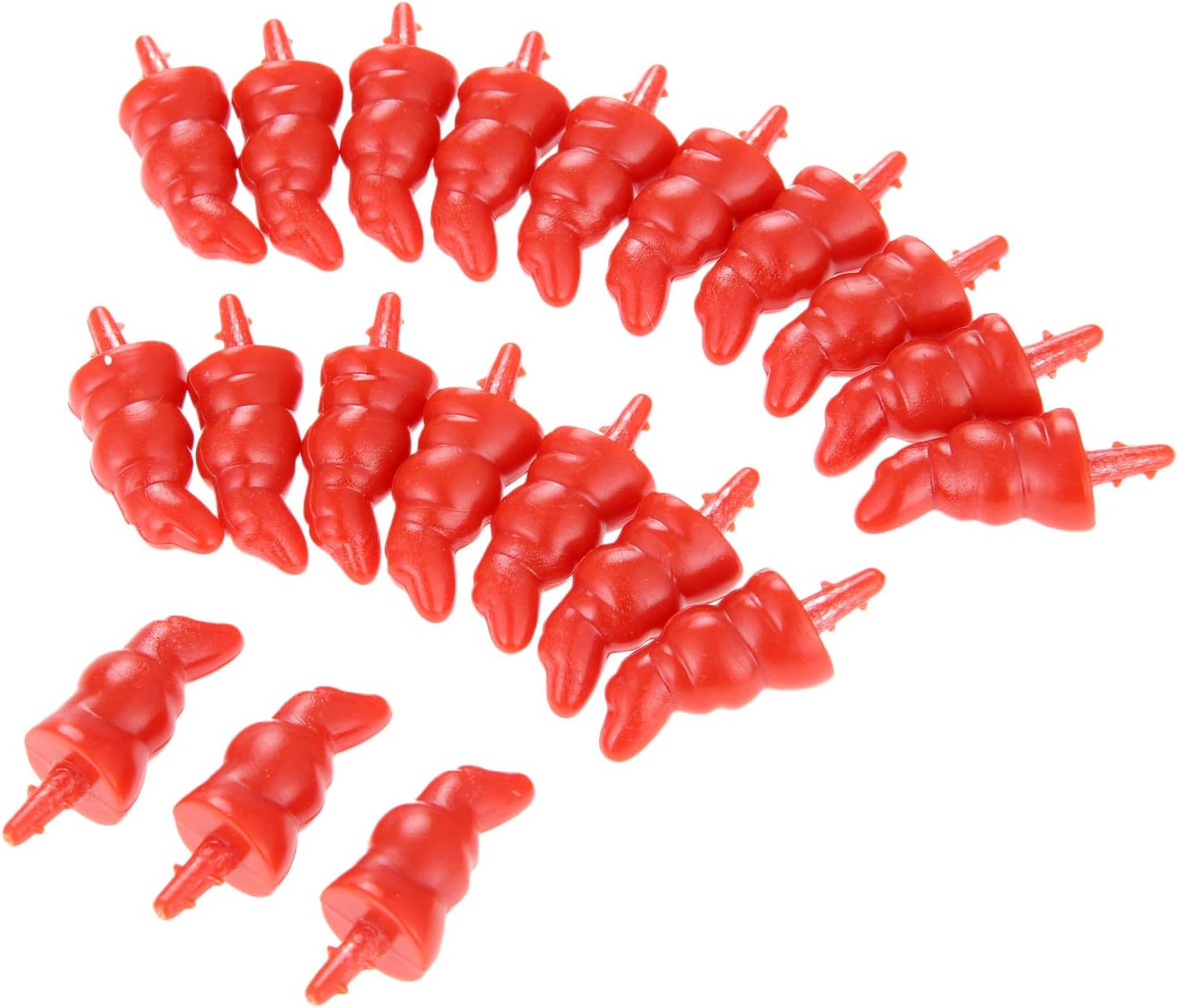 Yetaha 20Pcs Snowman Carrot Noses, Orange Red Plastic Nose for Crafts, DIY Christmas Decoration, Santa Claus Ornament Making Kit