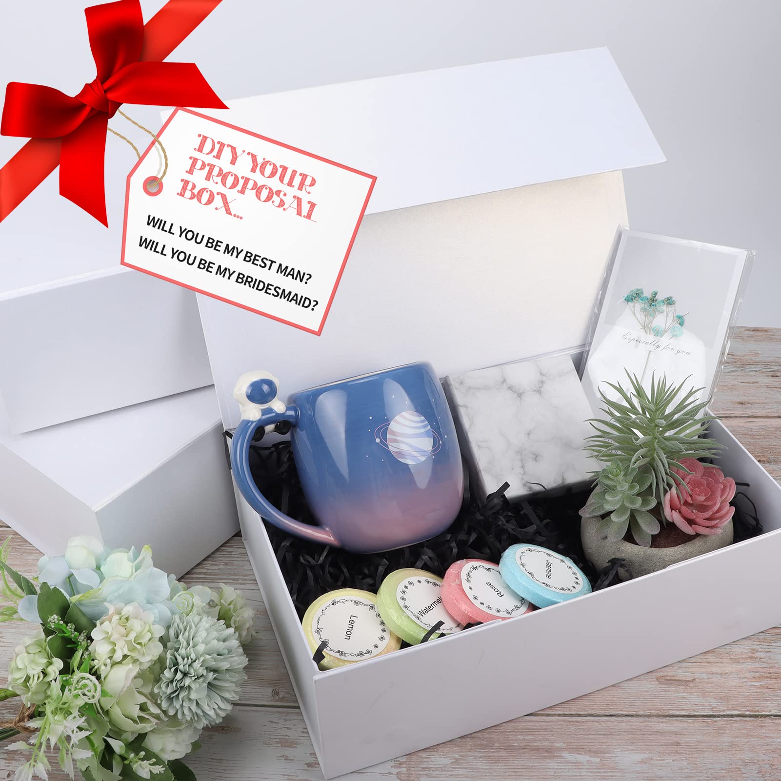 Stylische Geschenkboxen Mit Magnetverschluss – 4er-Set Falbar, Kräftig Blau, Ideal Für Weihnachten & Co.