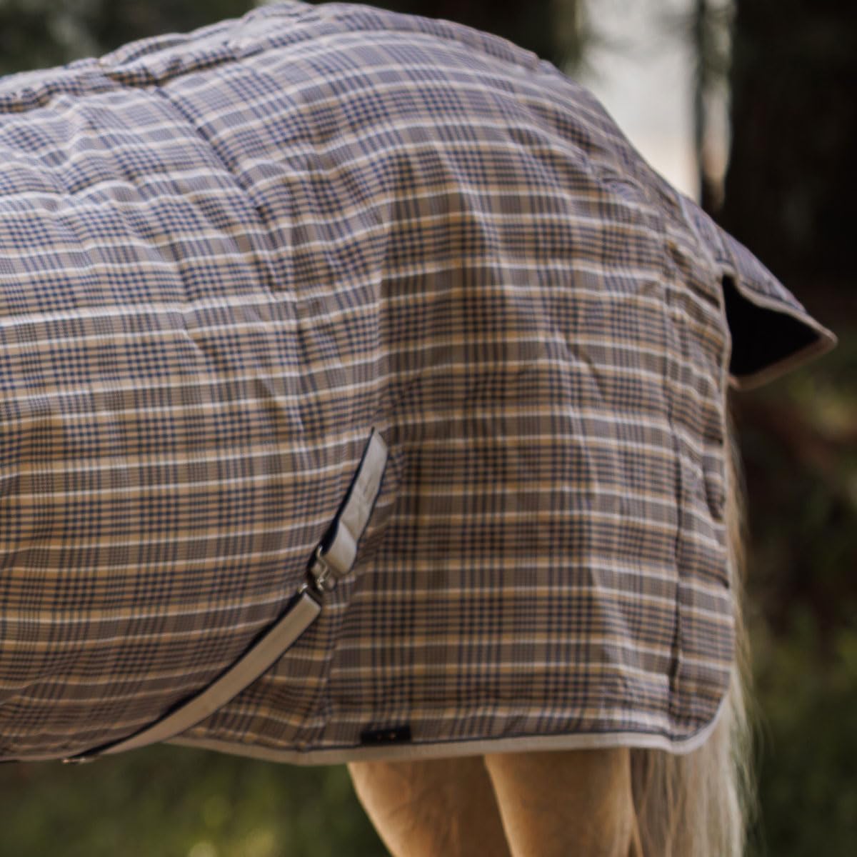 Country Pride Highland 1200D Lightweight Stable Blanket (76, Tan Plaid)