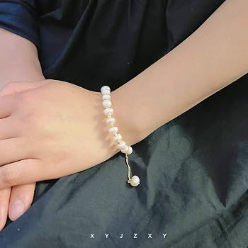 Amazon.co.jp: XYJZXY バロック淡水パールブレスレット レディース 14K