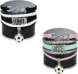 2 Sets 2026 Soccer Merchandise, Handcrafted Soccer Bracelet for Women and Teens, Football Jewelry Accessory, Football Fan Gifts, Team Gear, Fan Merch