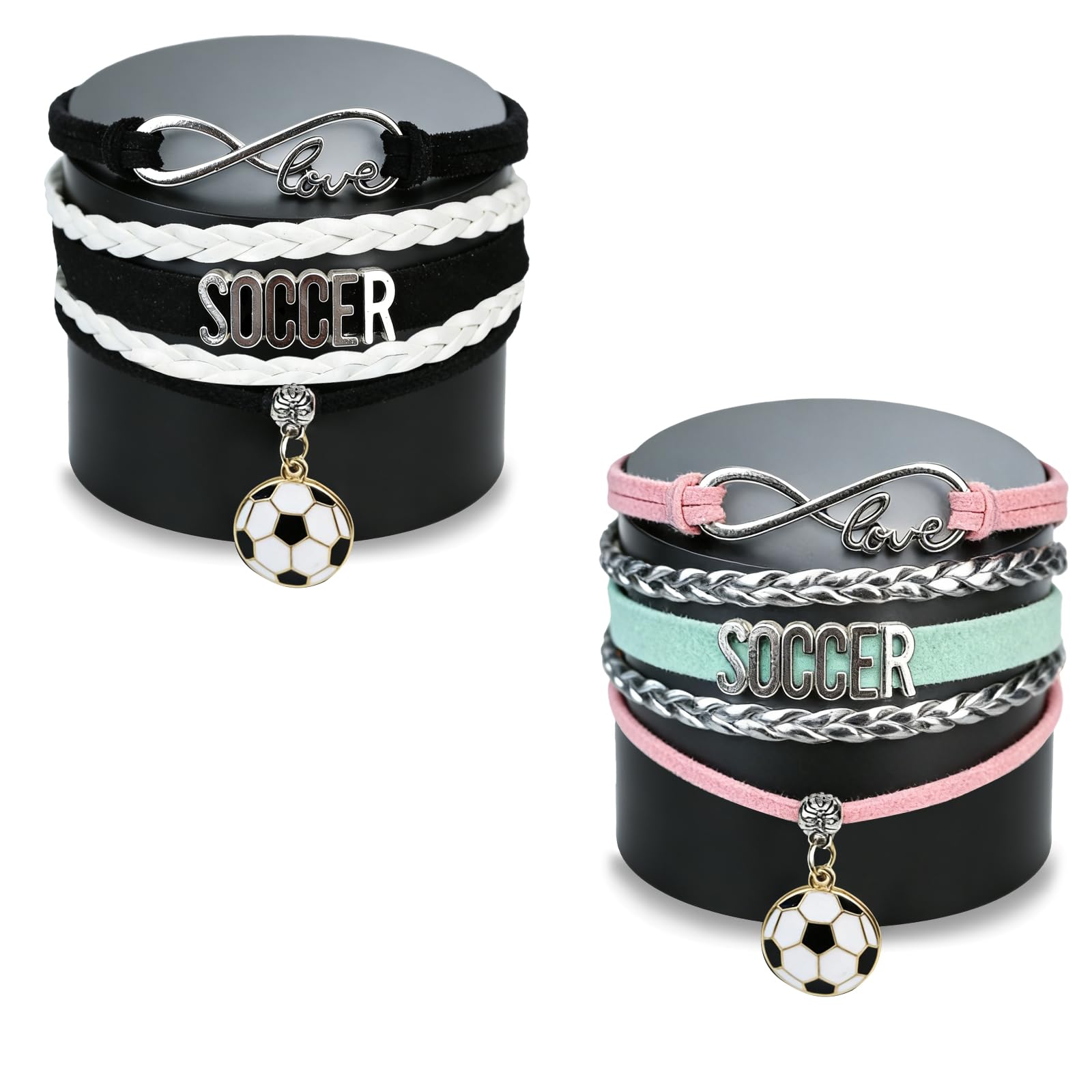 2 Sets 2026 Soccer Merchandise, Handcrafted Soccer Bracelet for Women and Teens, Football Jewelry Accessory, Football Fan Gifts, Team Gear, Fan Merch