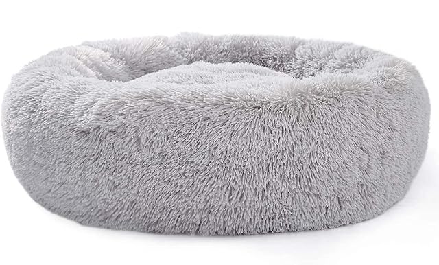 Foto 3 de 7 de Waigg Kii Cama de felpa para perro, suave cama para mascotas, cojín redondo grande para perro