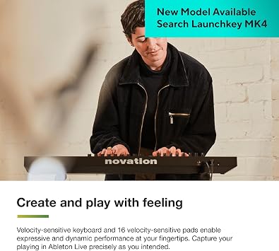 Novation Launchkey 37 [MK3] MIDI Keyboard Controller - Seamless Ableton Live Integration. Chord Mode, Scale Mode, and Arpeggiator All the software you need for Music Production