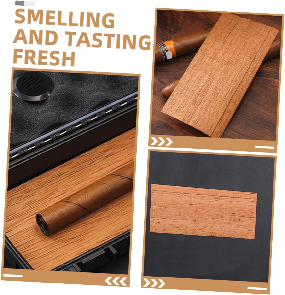 40pcs Simple Cedar Sheets for Humidor Storage Decorative Cedar Chips for Control Accessories for Thickness