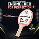 Spinec Rookie Table Tennis Bat Orange (1 Racket) | Lightweight TT Paddle for Beginners & Hobby Players | Shakehand Grip TT Paddle gallery image
