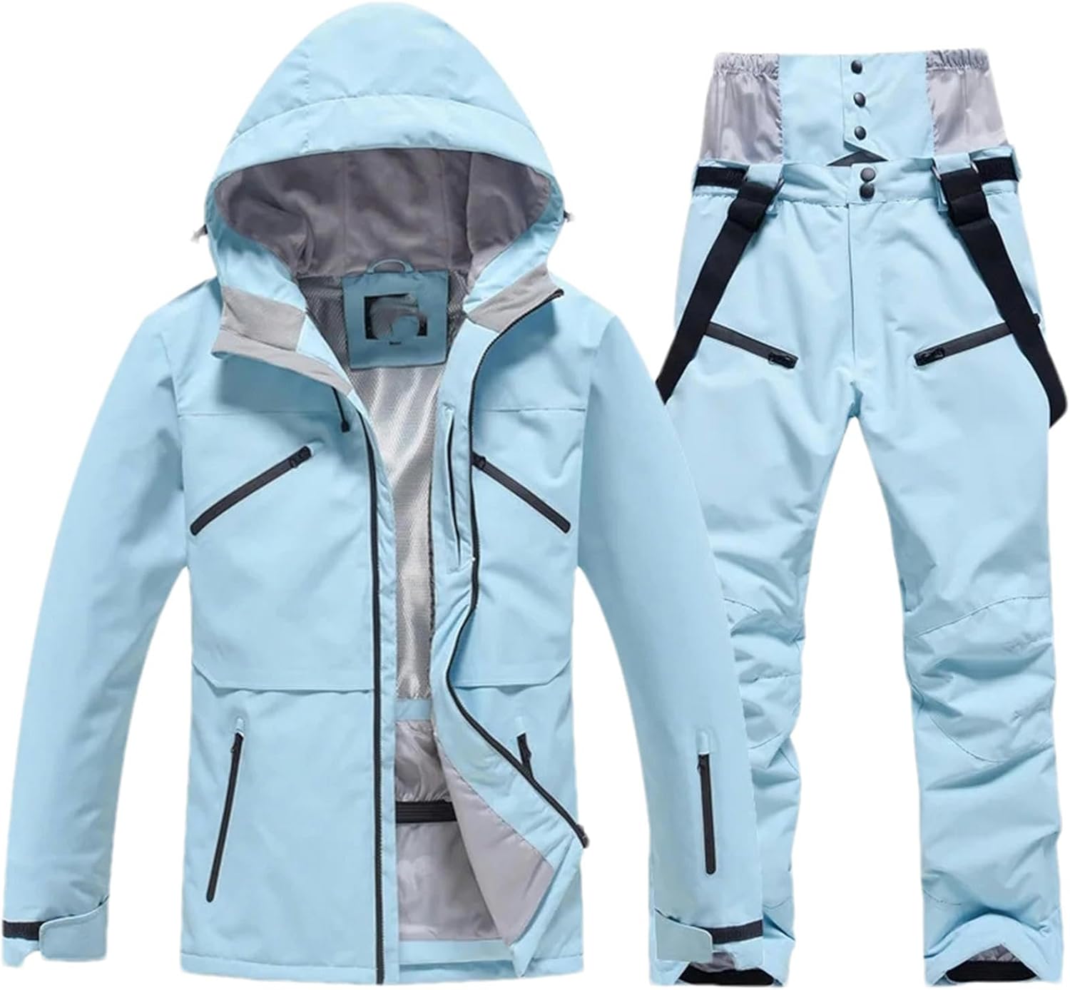 Windproof Outdoor Man and Women Ski Sets Hooded Jacket Pants Snow Suits Sport Warm Male Snowboard Outfits Clothes