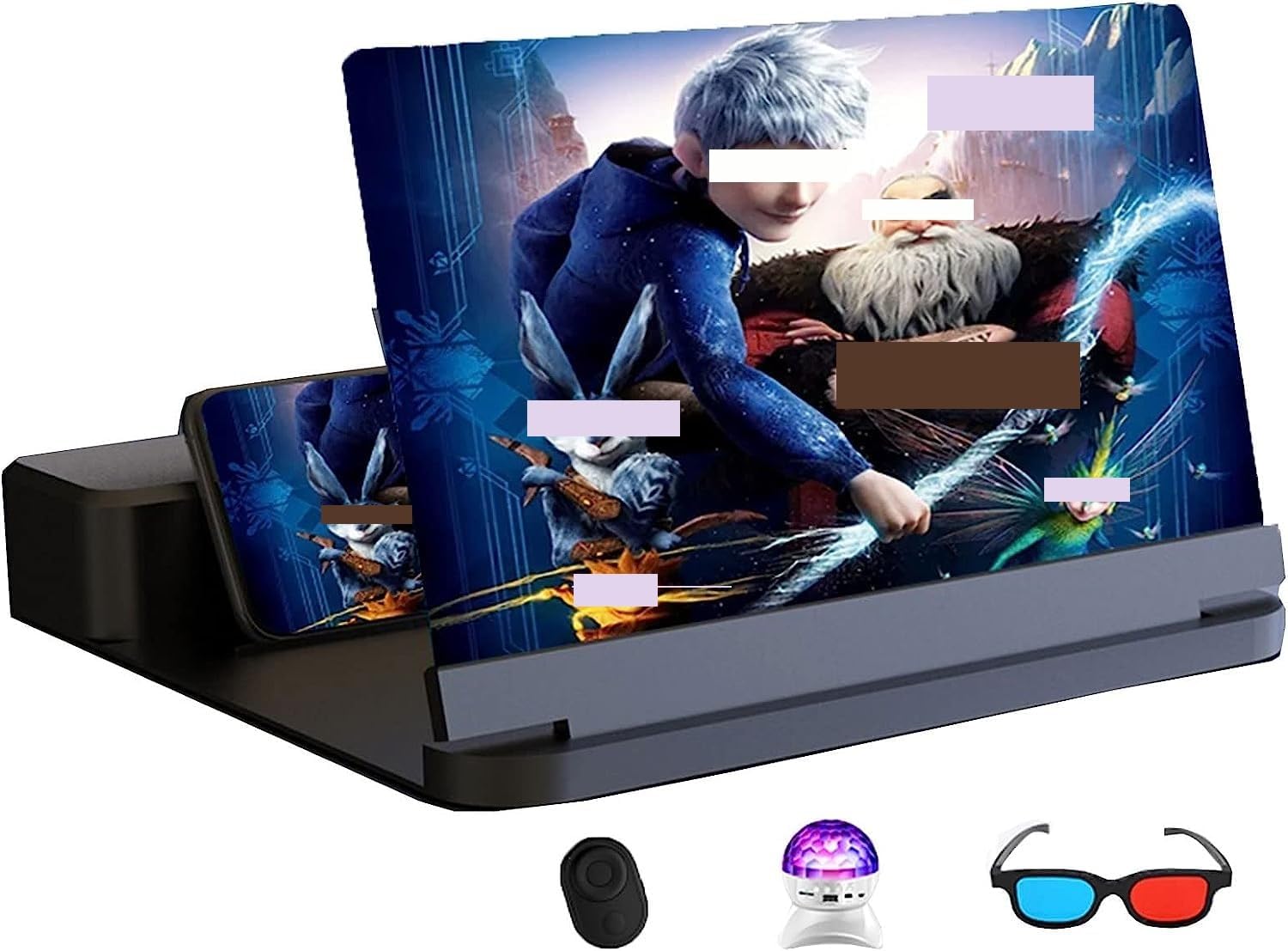 Mobile Phone Screen Magnifier,Dual Speakers 360° Surround Sound,Phone Amplifier with Speaker, Phone Screen Amplifier, Accessories Gifts